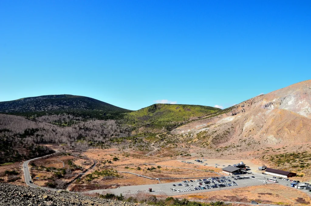 Scenic View of Mt. Bandai and the Bandai Azuma Skyline from Jōdodaira Observatory
