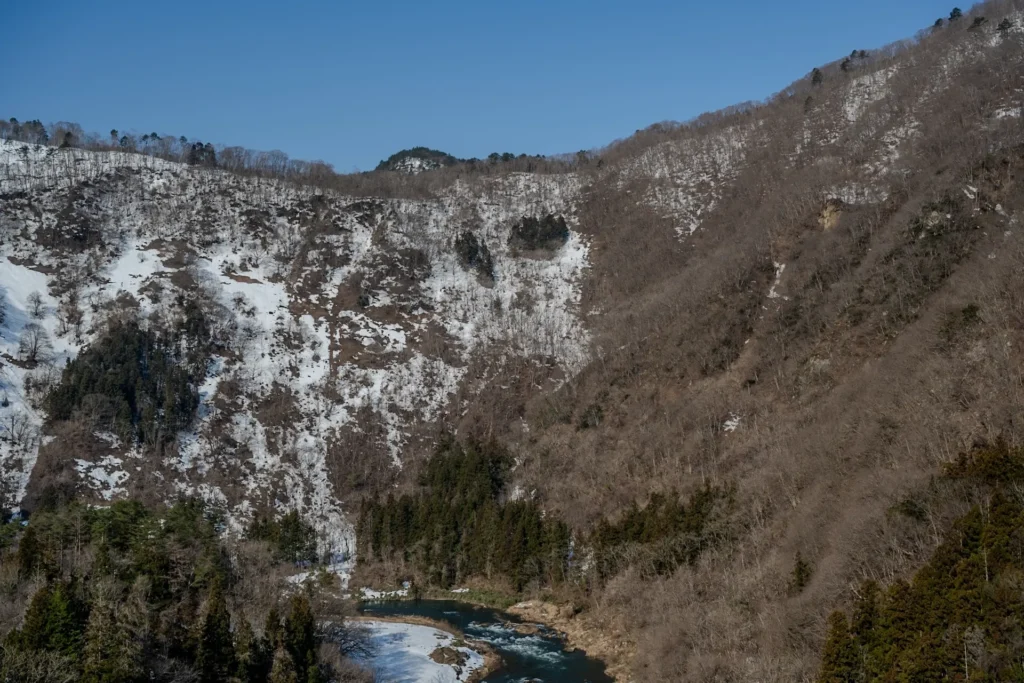 芦ノ牧温泉の周辺の冬景色