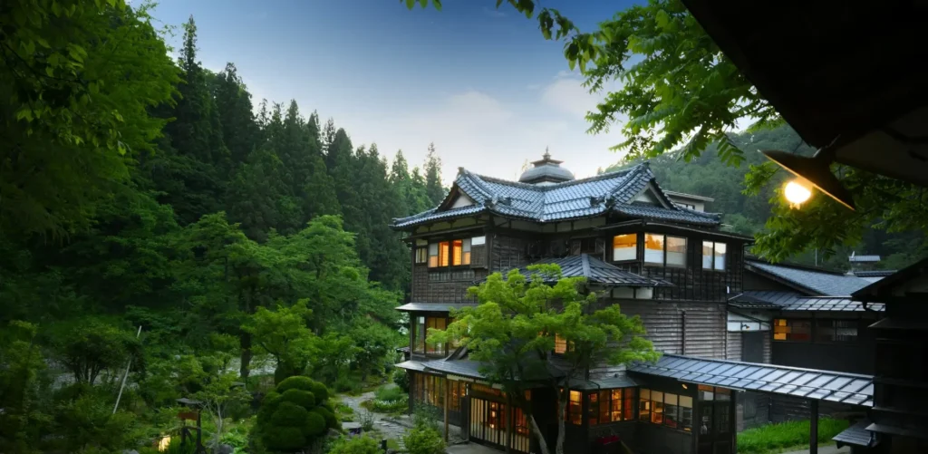 嵐渓荘の外装