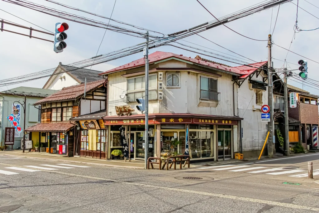七日町通りの街並み