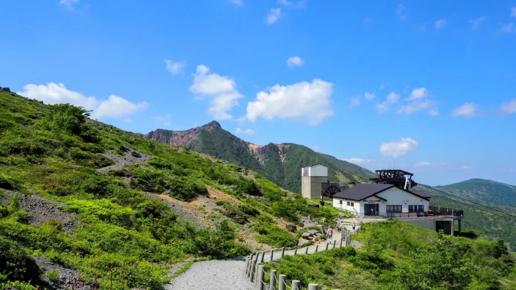 栃木県の那須ロープ—ウェイとその周辺の景色