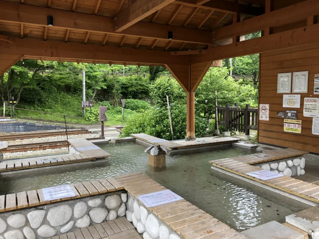 湯野上温泉駅の足湯