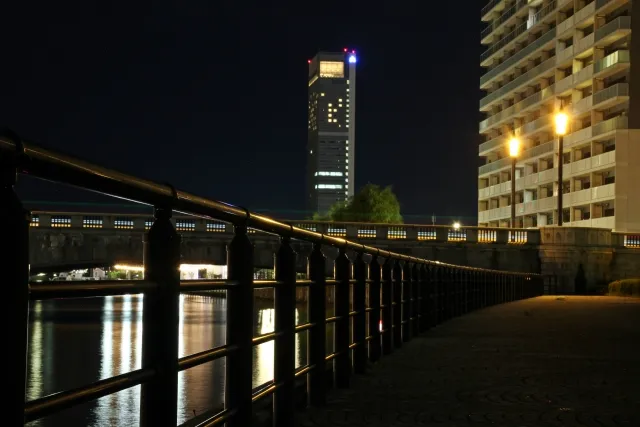 ライトアップが美しい名橋