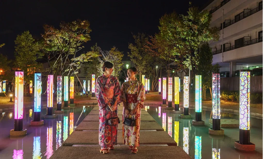 新潟県の月岡温泉街